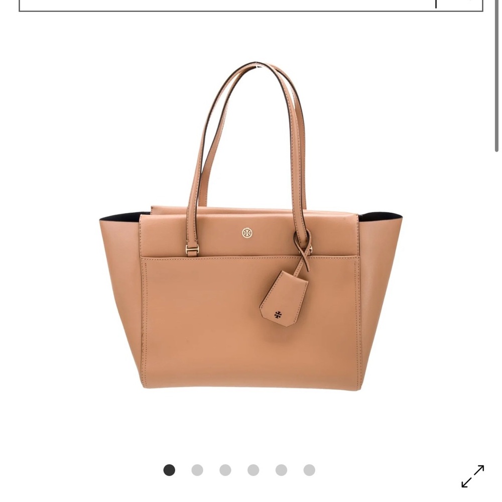 Tory Burch Camel Leather Tote